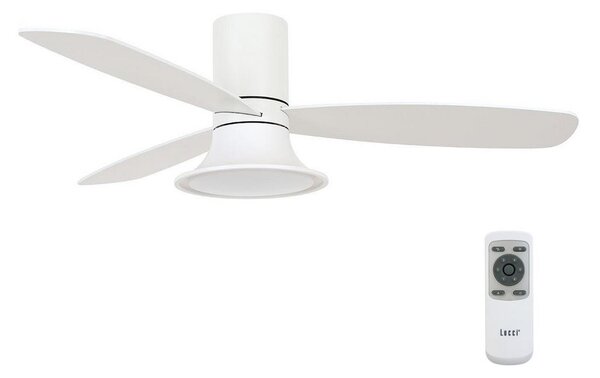 Lucci Air 210661- LED Dimmable ανεμιστήρας FLUSSO 1xGX53/18W/230V ξύλο/λευκό+RC