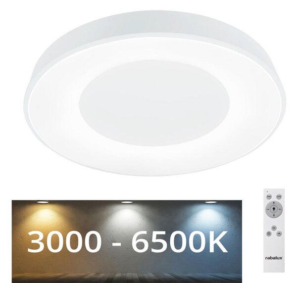 Rabalux - Φωτιστικό οροφής LED Dimmable LED/38W/230V λευκό + RC 3000-6500K