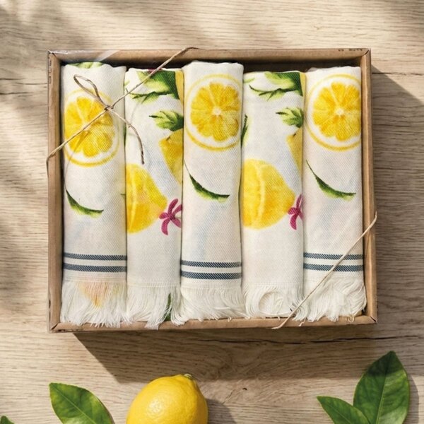 Ποτηρόπανα (Σετ 5τμχ) Rythmos Lemons