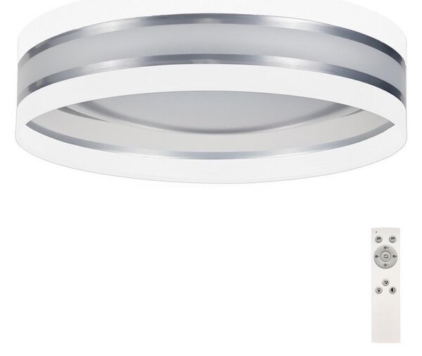 Φωτιστικό οροφής LED Dimmable SMART CORAL LED/24W/230V λευκό/ασημί + RC