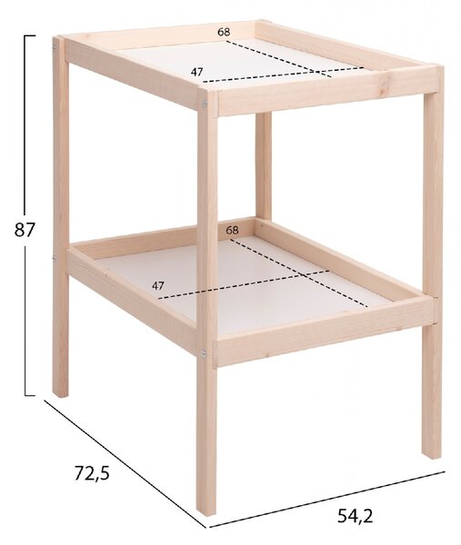 ΒΡΕΦΙΚΗ ΑΛΛΑΞΙΕΡΑ MIKO ΑΠΟ ΞΥΛΟ & MDF ΦΥΣΙΚΟ ΛΕΥΚΟ HM9290 54,2x72,5x87Y εκ