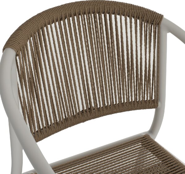 ΠΟΛΥΘΡΟΝΑ ΑΛΟΥΜΙΝΙΟΥ ΛΕΥΚΟ ΜΕ PE RATTAN WICKER HM5856.01 57x63x80Yεκ