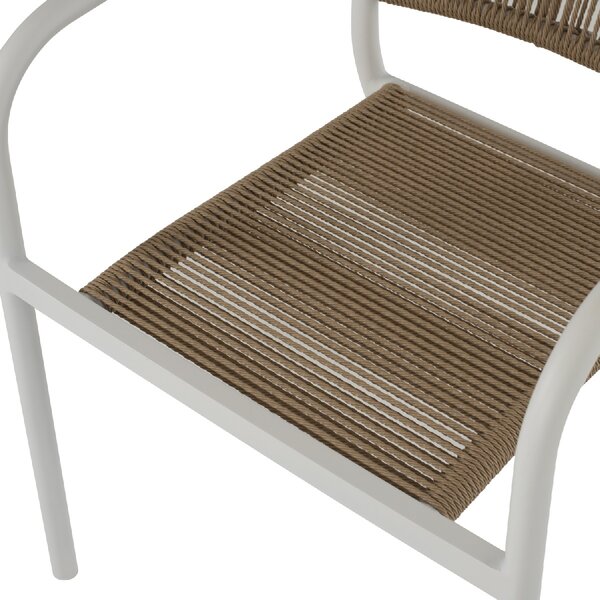 ΠΟΛΥΘΡΟΝΑ ΑΛΟΥΜΙΝΙΟΥ ΛΕΥΚΟ ΜΕ PE RATTAN WICKER HM5856.01 57x63x80Yεκ