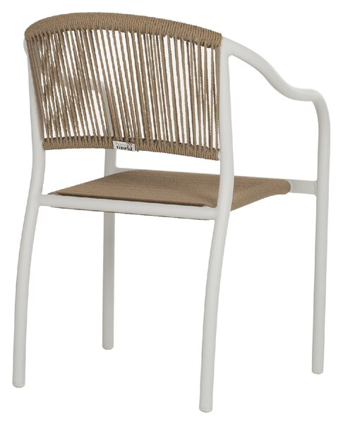 ΠΟΛΥΘΡΟΝΑ ΑΛΟΥΜΙΝΙΟΥ ΛΕΥΚΟ ΜΕ PE RATTAN WICKER HM5856.01 57x63x80Yεκ