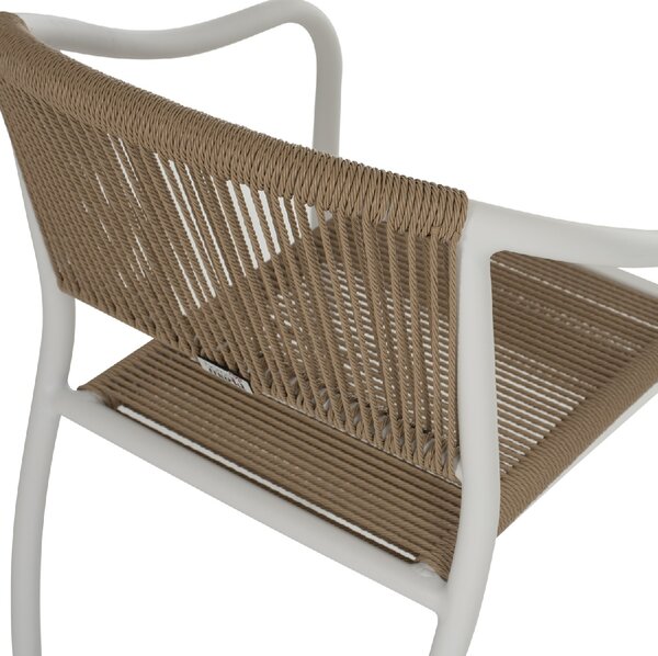 ΠΟΛΥΘΡΟΝΑ ΑΛΟΥΜΙΝΙΟΥ ΛΕΥΚΟ ΜΕ PE RATTAN WICKER HM5856.01 57x63x80Yεκ