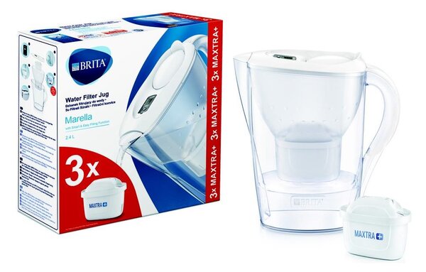 Brita - Κανάτα φίλτρου Marella 2,4 l + 3 φίλτρα