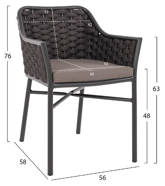 ΠΟΛΥΘΡΟΝΑ ΑΛΟΥΜΙΝΙΟΥ HM5858.01 ΜΕ ΣΧΟΙΝΙ- ΓΚΡΙ 56x58x76Υεκ