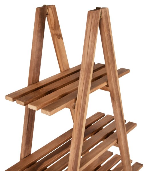 ΒΙΒΛΙΟΘΗΚΗ STAM HM7895 TEAK ΞΥΛΟ ΣΕ ΦΥΣΙΚΟ ΧΡΩΜΑ 120x33x180Y εκ