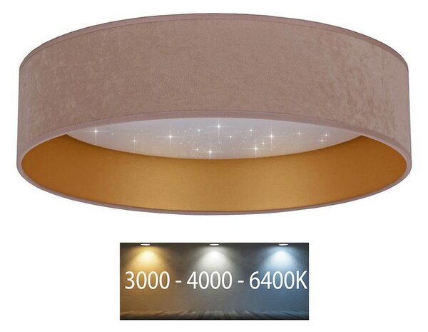 Brilagi - Φωτιστικό οροφής LED VELVET STAR LED/24W/230V δ. 40 cm μπεζ/χρυσό