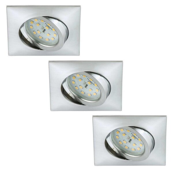 Briloner 6997-039 - ΣΕΤ 3x Χωνευτό Φωτιστικό μπάνιου LED LED/5W/230V IP23