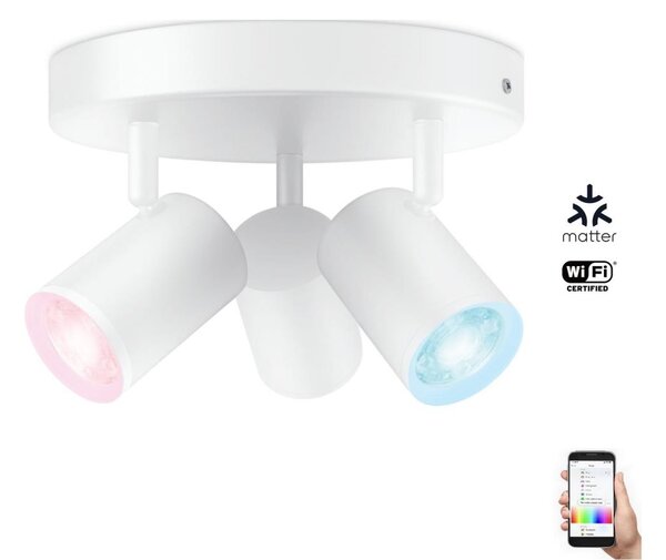 WiZ - LED RGBW Dimmable σποτ IMAGEO 3xGU10/4,9W/230V white Wi-Fi