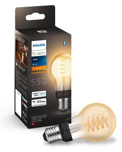 LED Dimmable λάμπα Philips Hue WHITE FILAMENT A60 E27/7W/230V 2100K