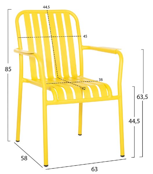 ΠΟΛΥΘΡΟΝΑ ΑΛΟΥΜΙΝΙΟΥ RACHEL HM6088.06 ΚΙΤΡΙΝΗ 63x58x85Υεκ