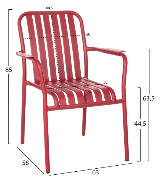 ΠΟΛΥΘΡΟΝΑ ΑΛΟΥΜΙΝΙΟΥ RACHEL HM6088.05 KOKKINH 63x58x85Υεκ