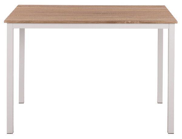 ΤΡΑΠΕΖΙ ΤΡΑΠΕΖΑΡΙΑΣ GOOSE HM9532.02 MDF SONAMA-ΛΕΥΚΟ ΜΕΤΑΛΛΟ 120X80Χ75Yεκ