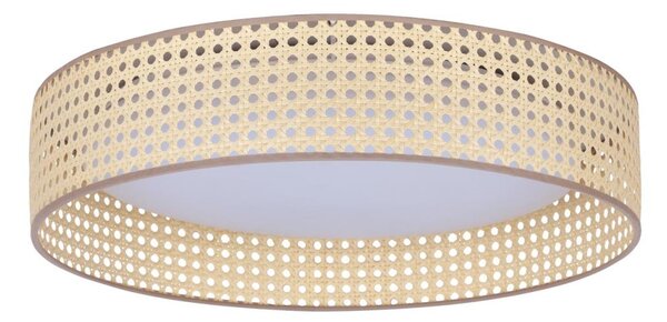 Duolla - Φωτιστικό οροφής LED ROLLER LED/24W/230V καλάμι rattan