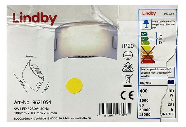 Lindby - Φωτιστικό τοίχου LED GISELA LED/5W/230V