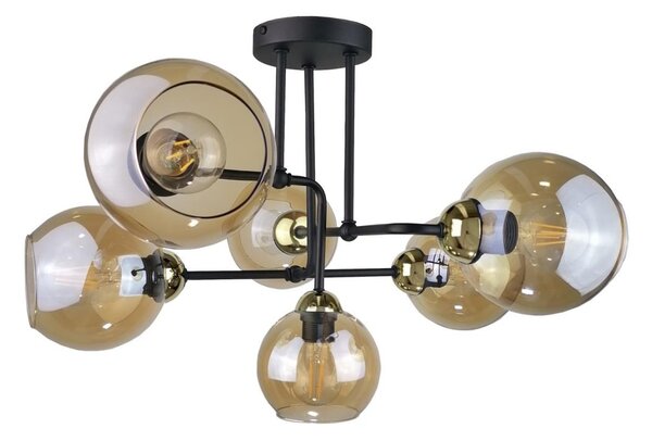 Πλαφονιέρα οροφής MONDE GOLD 6xE27/60W/230V