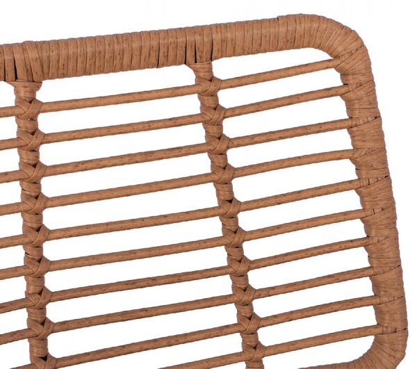 ΣΚΑΜΠΟ ΜΕΤΑΛΛΙΚΟ ΜΕ ΜΑΞΙΛΑΡΙ ALLEGRA HM5455 ΜΕ WICKER ΜΠΕΖ 46,5x55x117,5Υ εκ