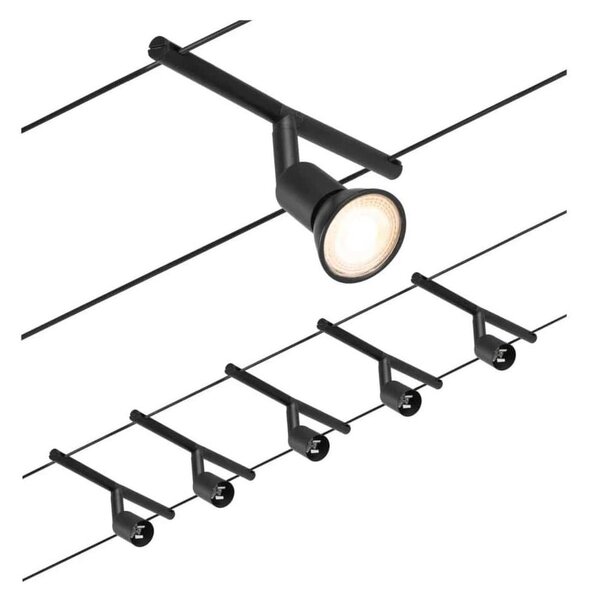 Paulmann 94446 - ΣΕΤ 5xGU5,3/10W Φωτιστικό σποτ SALT 230V μαύρο