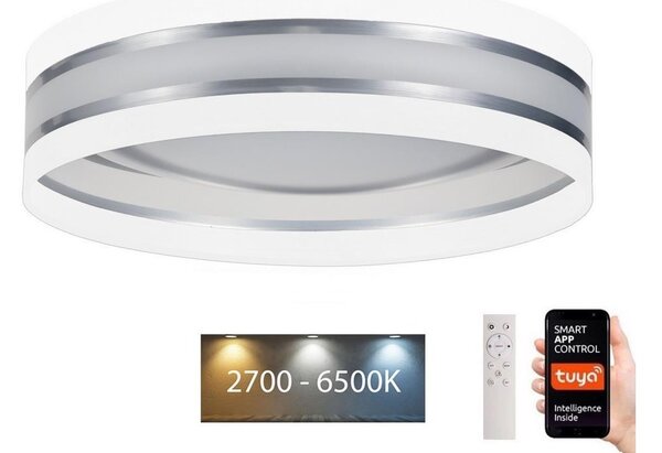 Φωτιστικό οροφής LED Dimmable SMART CORAL LED/24W/230V Wi-Fi Tuya λευκό + RC