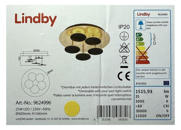 Lindby - LED Dimmable φωτιστικό οροφής CASNI 5xLED/5W/230V