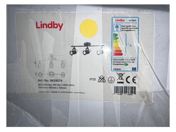 Lindby - Σποτ CANSU 3xGU10/5W/230V