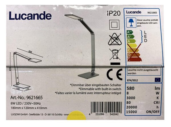 Lucande - LED Dimmable επιτραπέζιο φωτιστικό αφής MION LED/8W/230V