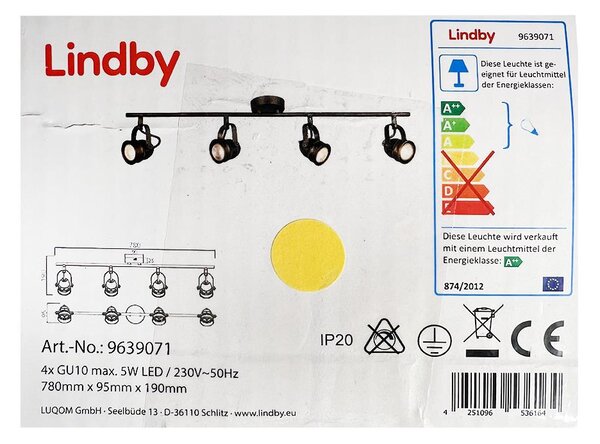 Lindby - Σποτ LEONOR 4xGU10/5W/230V