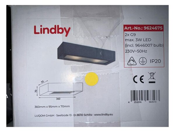 Lindby - Φωτιστικό τοίχου NELLIE 2xG9/5W/230V