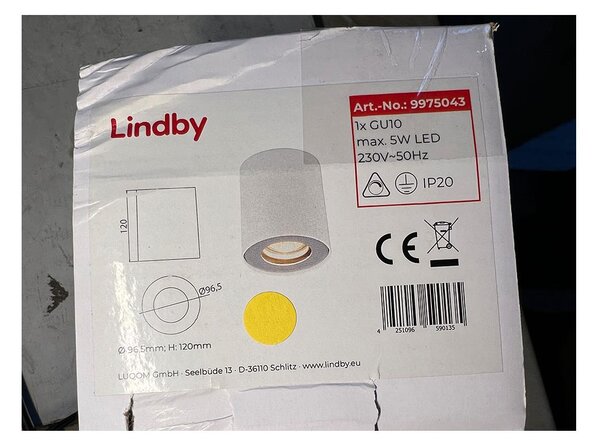 Lindby - Φωτιστικό σποτ LARON 1xGU10/5W/230V