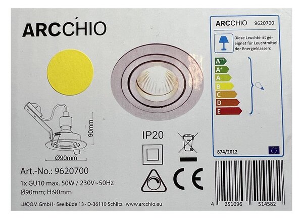 Arcchio - Χωνευτό φωτιστικό SOPHIA 1xGU10/50W/230V