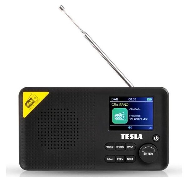 TESLA Electronics - Επιτραπέζιο Ραδιόφωνο DAB+ FM 5W/1800 mAh μαύρο