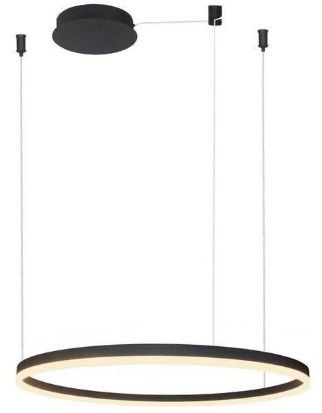 Azzardo AZ4960 -Led Dimmable κρεμαστό φωτιστικό οροφής HALO LED/54W/230V διάμετρος 80 cm μαύρο