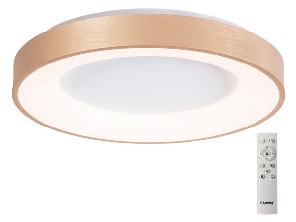 Azzardo AZ4996 - LED Dimmable φωτιστικό οροφής SANTANA LED/80W/230V χρυσαφί +RC