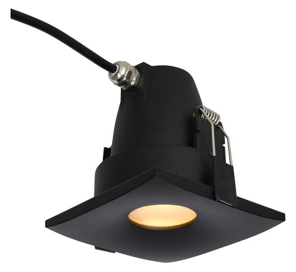 Azzardo AZ5392 -Χωνευτό φωτιστικό μπάνιου ROMOLO 1xGU10/50W/230V IP65 μαύρο