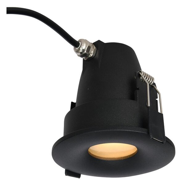 Azzardo AZ5390 -Χωνευτό φωτιστικό μπάνιου ROMOLO 1xGU10/50W/230V IP65 μαύρο