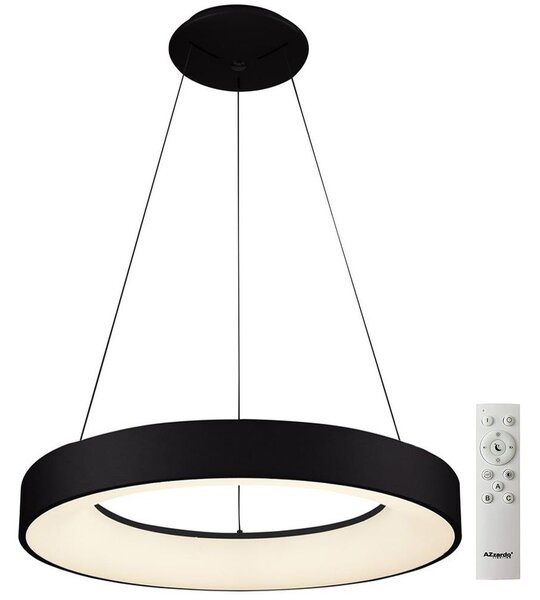 Azzardo AZ5012 - Led Dimmable κρεμαστό φωτιστικό οροφής SANTANA LED/80W/230V μαύρο + RC