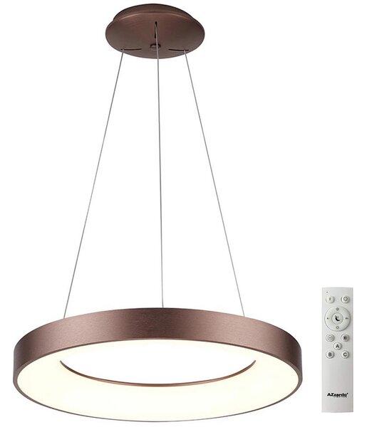 Azzardo AZ5007 - Led Dimmable κρεμαστό φωτιστικό οροφής SANTANA LED/50W/230V καφέ + RC