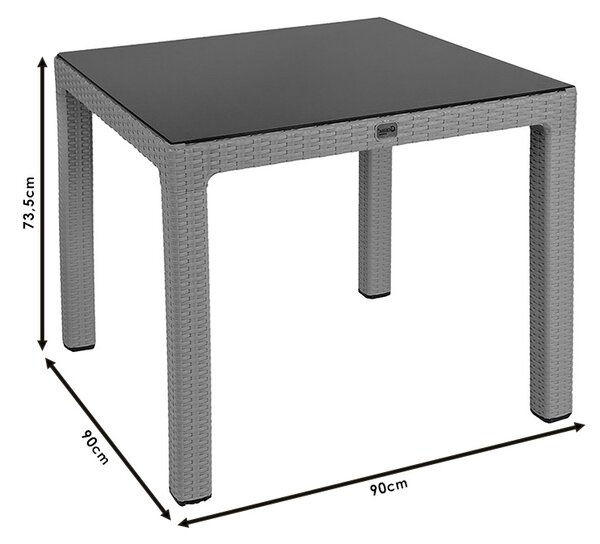 ΤΡΑΠΕΖΙ EXPLORE PAKOWORLD ΜΕ UV PROTECTION PP ΚΑΦΕ 90X90X73.5ΕΚ