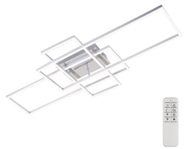 Brilo - Πλαφονιέρα οροφής LED ντιμαριζόμενη FRAME LED/51W/230V χρώμιο + RC