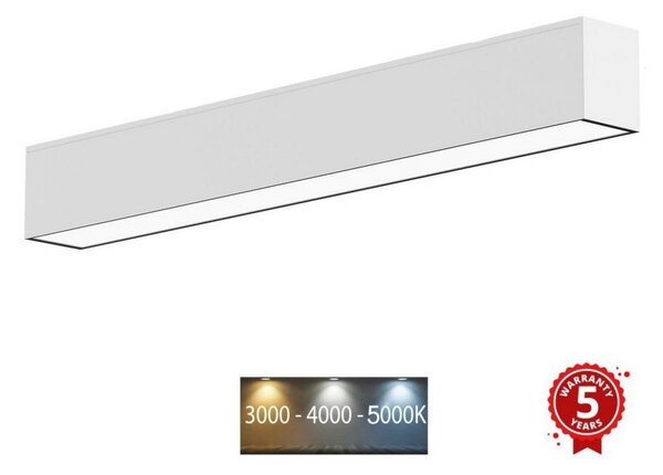 Sinclair LSM 24-40CCT - Φωτιστικό οροφής LED LSM LED/40W/230V 120 cm ασήμι