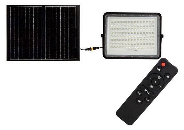 LED Εξωτερικού χώρου solar προβολέας LED/20W/3,2V 6400K μαύρο + RC