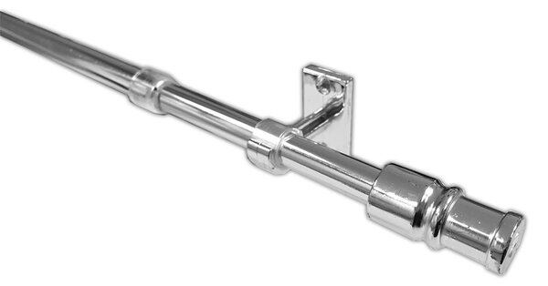 Κουρτινόξυλο Φ12mm Μονό Επεκτεινόμενο 55-85cm Με Άκρα Grace Cup Chrome 510106
