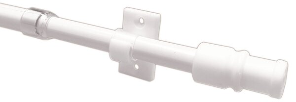 Κουρτινόξυλο Φ12mm Μονό Επεκτεινόμενο 135-225cm Με Άκρα Grace Cup White 510102