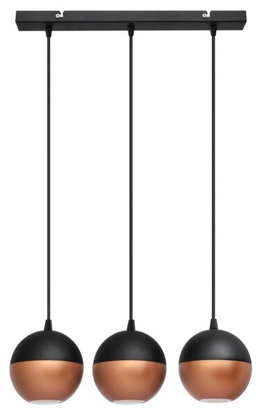 Κρεμαστό φωτιστικό οροφής LED MIDWAY 3xGU10/6,5W/230V μαύρο/χάλκινο