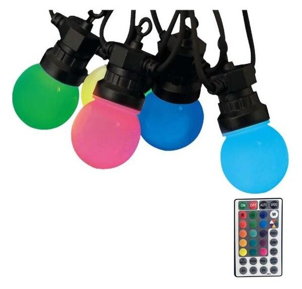 LED RGB Λαμπάκια εξωτερικού χώρου STRING 13 m 15xLED/0,5W/230V IP44