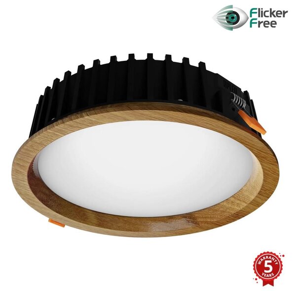 APLED - Φωτιστικό LED RONDO WOODLINE LED/12W/230V 3000K διάμετρος 20 cm δρυς μασίφ ξύλο