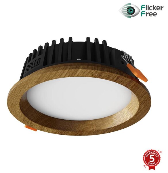 APLED - Φωτιστικό LED RONDO WOODLINE LED/6W/230V 4000K διάμετρος 15 cm δρυς μασίφ ξύλο