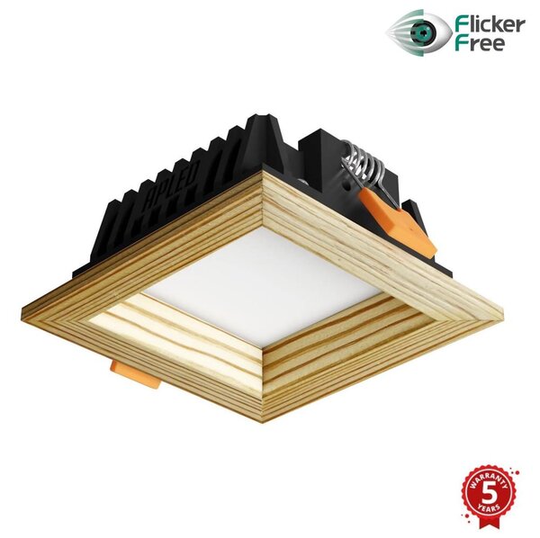 APLED -Φωτιστικό LED SQUARE WOODLINE LED/6W/230V 3000K 12x12 cm μασίφ ξύλο πεύκο